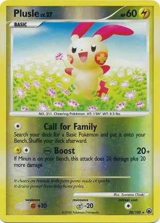 Majestic Dawn Plusle #28/100 reverse holo